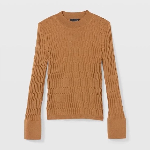 NWT Club Monaco Signature Ribbed Mock Neck Sweater. 100% Wool ❤️ - Picture 3 of 10